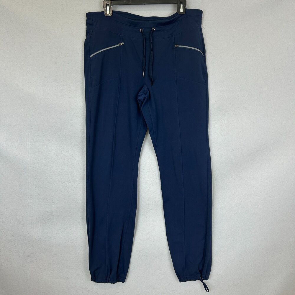 Active Life Blue Joggers Womens XL Drawstring Zipper Pocket Athleisure Pants
